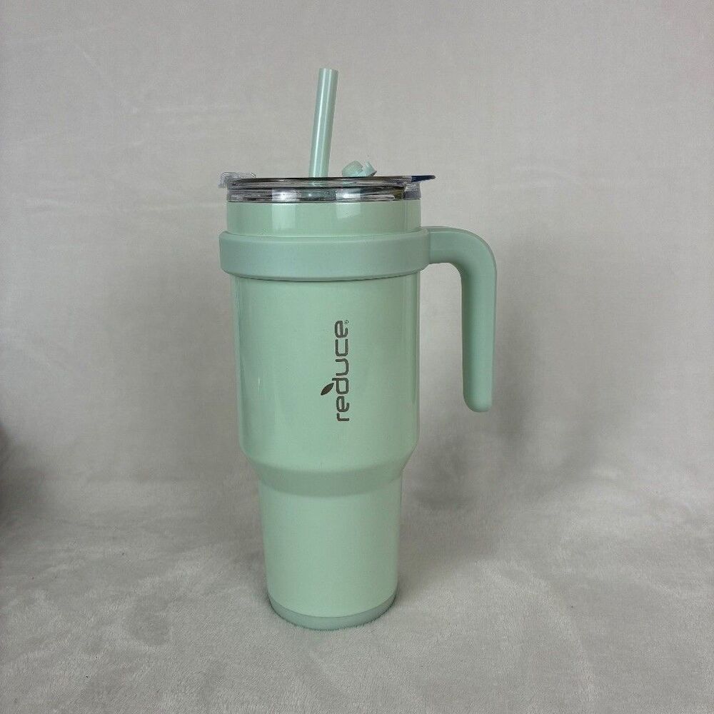 Reduce Cold1 2.0 Travel Mug 40oz Sea Glass Mint Green Handle Straw Tumbler